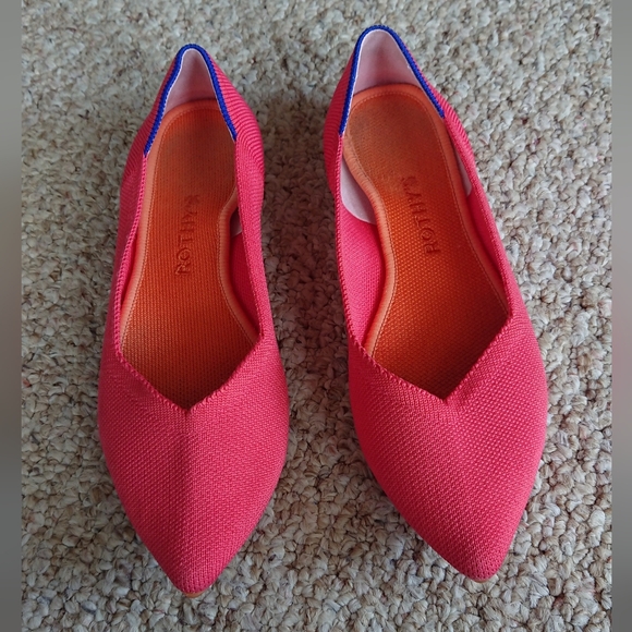 Rothy's the point coral pink flat size 7.5 - Picture 2 of 13